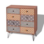Vidaxl armoire de rangement avec 8 tiroirs marron