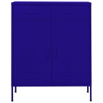 Vidaxl armoire de rangement bleu marine 80x35x101, 5 cm acier