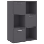 Vidaxl armoire de rangement gris 60x29, 5x90 cm agglomr