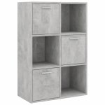 Vidaxl armoire de rangement gris bton 60x29, 5x90 cm agglomr