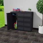Vidaxl armoire de rangement de jardin avec 2 tagres noir