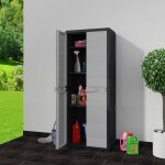 Vidaxl armoire de rangement de jardin avec 3 tagres noir et gris