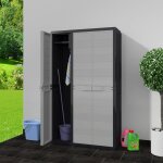 Vidaxl armoire de rangement de jardin avec 4 tagres noir et gris