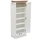 Vidaxl armoire de rangement de mdia 50x22x122 cm bois de chne massif