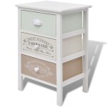 Vidaxl armoire de rangement en style franais 3 tiroirs bois