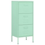 Vidaxl armoire de rangement vert menthe 42, 5x35x101, 5 cm acier