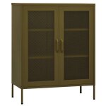 Vidaxl armoire de rangement vert olive 80x35x101, 5 cm acier