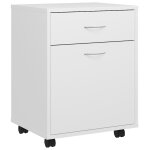Vidaxl armoire à roulettes blanc 45x38x54 cm aggloméré Vidaxl armoire à roulettes blanc 45x38x54 cm aggloméré