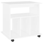 Vidaxl armoire  roulettes blanc 60x45x60 cm agglomr