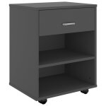 Vidaxl armoire � roulettes gris 46x36x59 cm agglom�r�