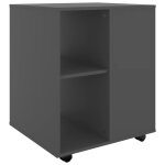 Vidaxl armoire  roulettes gris 60x53x72 cm agglomr