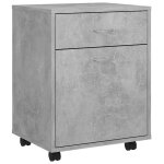 Vidaxl armoire à roulettes gris béton 45x38x54 cm aggloméré Vidaxl armoire à roulettes gris béton 45x38x54 cm aggloméré