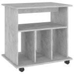 Vidaxl armoire  roulettes gris bton 60x45x60 cm agglomr