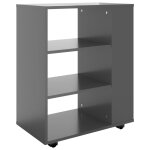 Vidaxl armoire  roulettes gris brillant 60x35x75 cm agglomr