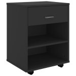Vidaxl armoire  roulettes noir 46x36x59 cm agglomr