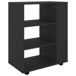 Vidaxl armoire  roulettes noir 60x35x75 cm agglomr