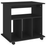Vidaxl armoire  roulettes noir 60x45x60 cm agglomr