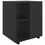Vidaxl armoire  roulettes noir 60x53x72 cm agglomr