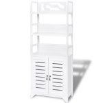 Vidaxl armoire de salle de bain albuquerque bois blanc 46x24x117, 5 cm
