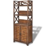 Vidaxl armoire de salle de bain albuquerque bois marron 46x24x117, 5 cm