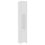 Vidaxl armoire de salle de bain blanc 30x30x183, 5 cm agglom�r�