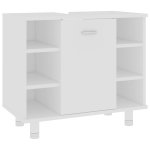 Vidaxl armoire de salle de bain blanc 60x32x53, 5 cm agglom�r�