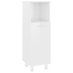 Vidaxl armoire de salle de bain blanc brillant 30x30x95 cm agglomr