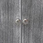 Vidaxl armoire de salle de bain blanc et gris 46x24x116 cm paulownia