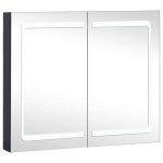 Vidaxl armoire de salle de bain  miroir  led 80x12, 2x68 cm
