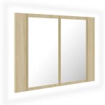 Vidaxl armoire de salle de bain  miroir  led chne sonoma 60x12x45cm