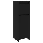 Vidaxl armoire de salle de bain noir 30x30x95 cm agglomr