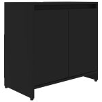 Vidaxl armoire de salle de bain noir 60x33x61 cm agglomr