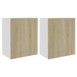 Vidaxl armoires suspendues 2 pcs ch�ne sonoma 50x31x60 cm agglom�r�