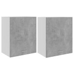 Vidaxl armoires suspendues 2 pcs gris bton 50x31x60 cm agglomr