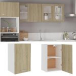 Vidaxl armoire suspendue chne sonoma 39, 5x31x60 cm agglomr