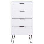 Vidaxl armoire � tiroir blanc 45x39, 5x90, 3 cm bois de pin solide
