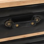 Vidaxl armoire � tiroirs bois de sapin massif 80 x 36 x 75 cm