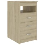 Vidaxl armoire � tiroirs ch�ne sonoma 40x50x76 cm agglom�r�