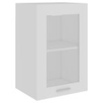 Vidaxl armoire en verre suspendue blanc 40x31x60 cm agglomr