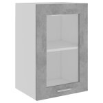 Vidaxl armoire en verre suspendue gris bton 40x31x60 cm agglomr