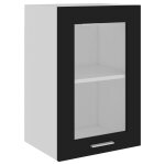Vidaxl armoire en verre suspendue noir 40x31x60 cm agglomr