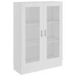 Vidaxl armoire  vitrine blanc 82, 5x30, 5x115 cm agglomr