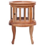 Vidaxl armoire de vitrine naturel 50x50x76 cm bois d'acajou massif