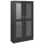 Vidaxl armoire à vitrine noir brillant 82, 5x30, 5x150 cm aggloméré Vidaxl armoire à vitrine noir brillant 82, 5x30, 5x150 cm aggloméré