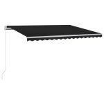 Vidaxl auvent automatique capteur de vent et led 300x250 cm anthracite