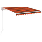 Vidaxl auvent automatique capteur de vent / led 300x250 cm orange / marron