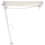 Vidaxl auvent automatique avec capteur de vent et led 350x250 cm cr�me
