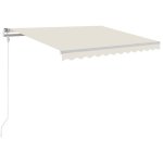 Vidaxl auvent automatique avec capteur de vent et led 350x250 cm crme
