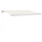 Vidaxl auvent automatique avec capteur de vent et led 450x350 cm crme