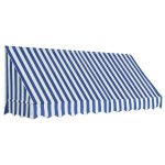 Vidaxl auvent de bistro 250x120 cm bleu et blanc